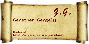 Gerstner Gergely névjegykártya
